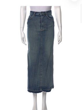 Ganni Denim midi Skirt